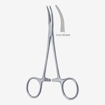 Cross-Serrated Haemostatic Forceps