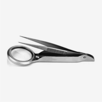 Splinter Forceps With Magnifying Glass