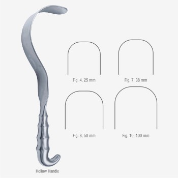 Hollow Grip Handle Deaver Retractor