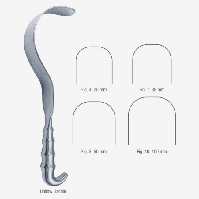 Hollow Grip Handle Deaver Retractor