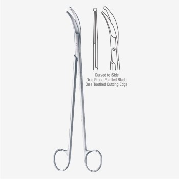 Kieback Probe Tipped Parametrium Scissors