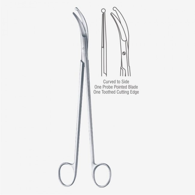 Kieback Probe Tipped Parametrium Scissors Kieback Probe Tipped Parametrium Scissors