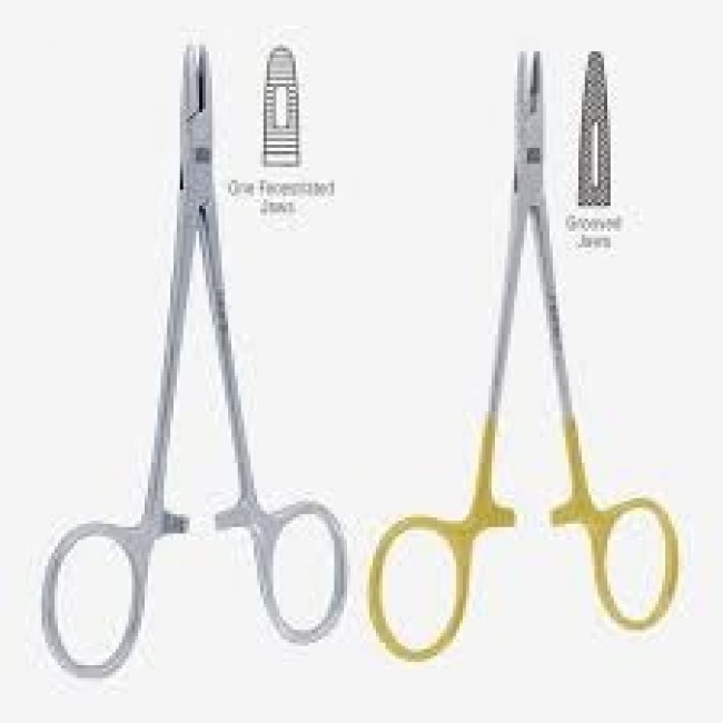 Derf Needle Holder 12cm Serrated TC Jaws